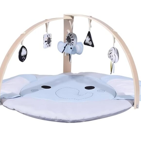 Baby Play Gym Mat Tummy Time Activity Mat with 5 Sensory Toys - Picture 2 of 3